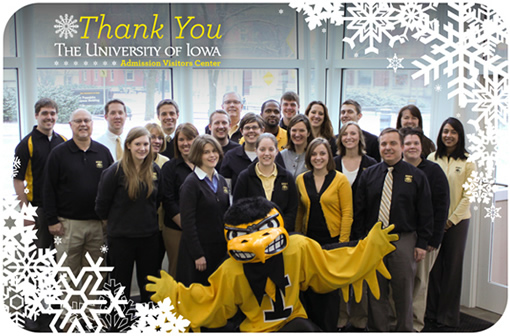Thank you from The University of Iowa Admission Visitors Center